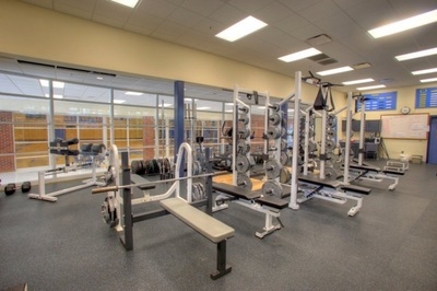 exercise equipment in gym area of Augusta Preparatory Day School Boardman Athletic Facility 
